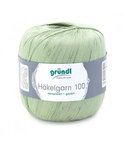 HAKELGARN 100 fil coton à crocheter - Grundl - certifié Oeko-Tex 123 Vert