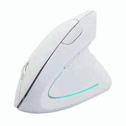 Souris Ergonomique Sans Fil 2.4GHz 5 Boutons DPI Réglable Noire Blanc YONIS