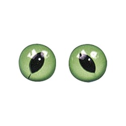 Yeux des chats, vert / noir,8 mm ø, à coudre, 10 pces