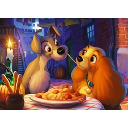 Puzzle la belle et clochard : miss lady au restaurant 1000 pieces - collection disney - ravensburger 139729