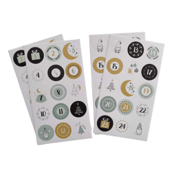 4 Planches stickers ronds imagine Noël - ARTEMIO