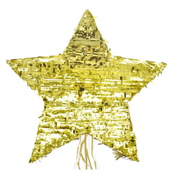 Piñata étoile dorée 57 cm