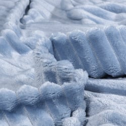 Tissu Doudou Ultra doux côtelé Bleu gris