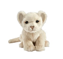 Lion Blanc Bébé Assis 18 cm - Anima - Noir
