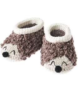 Kit Crochet Baby Booties - Hérisson de Rico Design : Des chaussons douillets et originaux pour bébé Marron