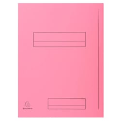 Paquet de 50 chemises imprimées 2 rabats SUPER 210 - 24x32cm - Rose - x 5 - Exacompta