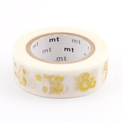 Masking Tape - Chiffres dorés - 10 m x 15mm