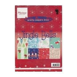 Bloc de 32 papiers scrapbooking 15 x 21 cm Marianne Design JINGLE BELLS