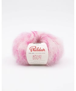Pelote de laine et Mohair PHIL LEO - 25gr - Phildar Rose Flamant Rose