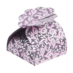 Boite en papier Florets Taj 5 pièces Prune