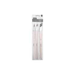 Lot de 3 pinceaux retouches et finitions poils synthétiques AMT