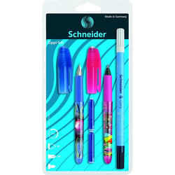 Set stylo plume et roller - SCHNEIDER - Zippi - Bleu royal - Pointe M