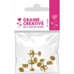 Graine Créative - Boucles d'oreilles clous Doré 3 paires