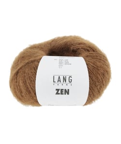 Pelote de Laine, Alpaga et Soie à tricoter ZEN - 25GR - Lang Yarns 0015 Marron