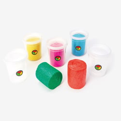 5 pots de pâte à modeler pailletée Oxybul