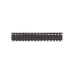 Bobine 25m galon polyester Tiret gris fonce 10mm