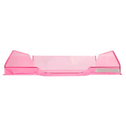 Corbeille à courrier Combo Midi transparent - Framboise brillant - x 6 - Exacompta