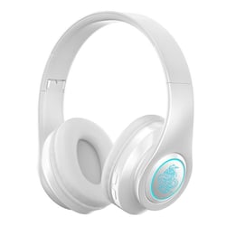 Casque Audio Sans Fil Bluetooth LED Son HIFI Autonomie 8h Confort Maximal Blanc YONIS