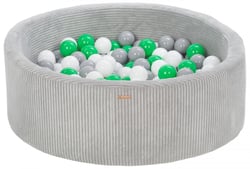 Piscine à balles 200 balles 90 cm gris, vert - Velinda