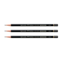 Crayon graphite TOMBOW - MONO 100 B - Lot de 3 crayons - Haute qualité