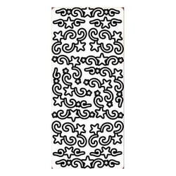 1 planche de stickers autocollants peel off doré DECORATION 7089