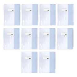 10 protège-cahier transparent en PVC – Format 17x22 cm – Épaisseur : 19/100ème – Grain lisse