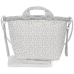 Sac à langer Little Bloom Fleurs Gris Pasito a pasito