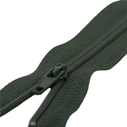 Fermeture fine à glissière non séparable polyester Vert foncé spirale 4mm