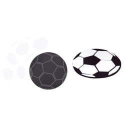 Dessous de verre ballon de foot en mousse 10 cm 6 pièces
