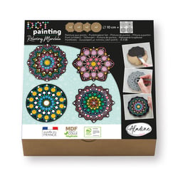Coffret - Dot painting - 8 formes + support + peintures + accessoires - Aladine
