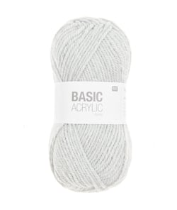 Pelote de laine à tricoter BASIC ACRYLIC CHUNKY - 100GR - Rico Design 010 Gris