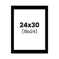 Passe-partout - Noir - 24x30cm - Photo 18x24cm - Pour cadre - Encadrement