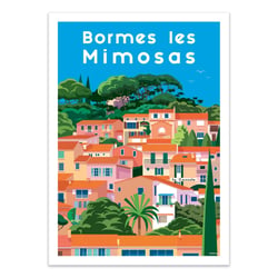 Affiche 30x40 cm - Bormes les mimosas - Raphael Delerue