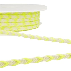 Bobine 25m galon bicolore 6mm Jaune fluo