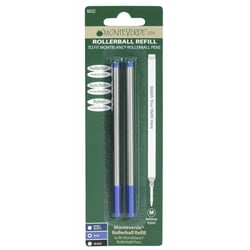 Recharges pour stylo roller - Montblanc - Bleu - Pointe moyenne - Lot de 2 recharges