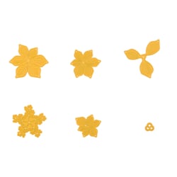 Gabarit de découpe pour machine - Nellie's Choice - Poinsettia Étoile de Noël - 6 pièces