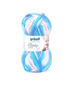 Fil layette à tricoter BABY COLOR - Grundl - certifié Oeko-Tex 06 Bleu