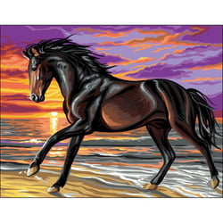 Princesse - Canevas antique L'étalon sauvage Rafael Angelo 50x65cm
