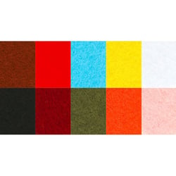 10 feuilles de feutrine colorée A4 2 mm