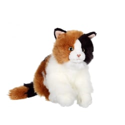 Peluche - Peluche Chat Mimiz tricolore - 28 cm