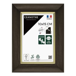 Cadre photo Luna ébène doré 10x15 cm