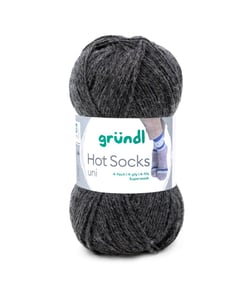Laine à chaussettes à tricoter HOT SOCKS UNI - Grundl - certifiée Oeko-Tex 05 Noir