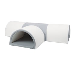 Tunnel de jeu souple 4 éléments blanc gris