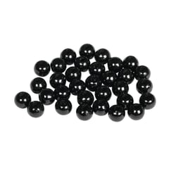 Perles en bois poli 6 mm Noir 115 pièces