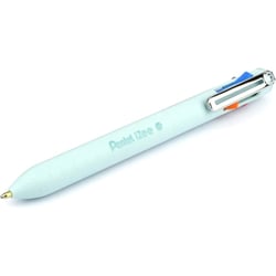 Stylo - 4 couleurs - Pointe moyenne - Corps vert menthe - Pentel