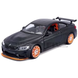 Voiture miniature de collection - BMW - M4 GTS - Échelle 1/24 - Matte Black / Orange - Réf. 31246BK