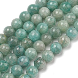 Fil de 60 perles ronde en pierre naturelle AMAZONITE 6 mm