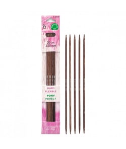 Aiguilles doubles pointes 20cm bois Perfect du N°3 au N°10 - Pony taille n°3,5