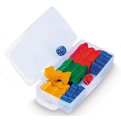 Boite 16 petits chevaux en bois et 2 des - pions - jeujura - 8982 - accessoire jeu de société