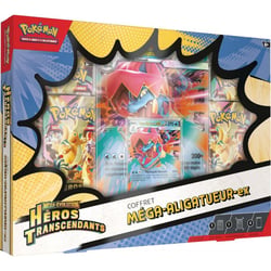 Coffret pokemon méga-Évolution me2.5 : héros transcendants méga-aligatueur-ex - ex pv 370 - 4 boosters - cartes à collectionner français - ASMODEE